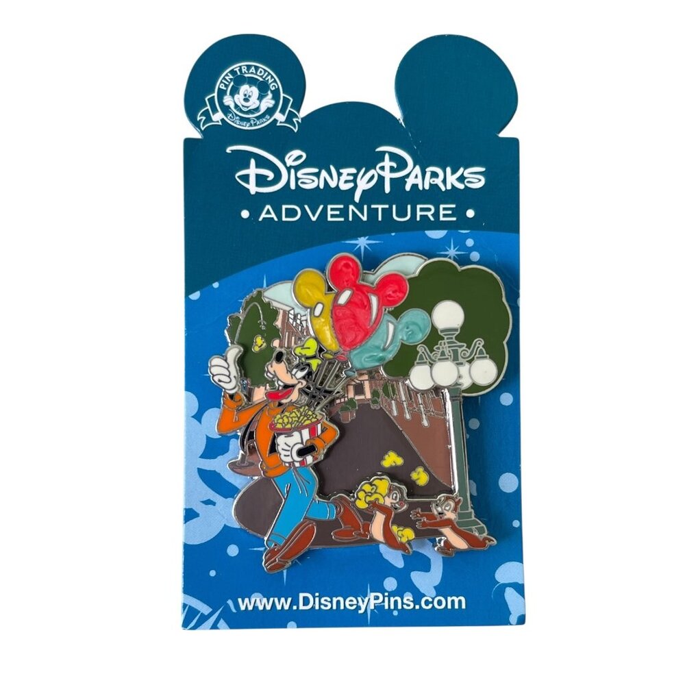 Disney Parks Adventure Goofy Chip and Dale Main Street USA Pin